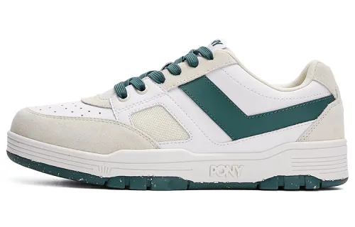 Pony Reverse Skateboard Shoes Unisex Low Top Beige/Green