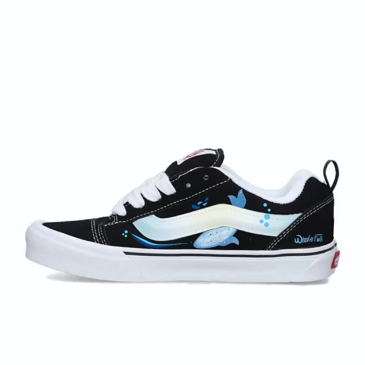Vans Knu Skool Slip Resistant Abrasion Resistant Low top Skateboard Shoes Unisex Black Blue