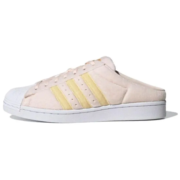 Adidas Originals Superstar Collection Fabric Breathable Low top Skateboard Shoes Unisex Pink Gold