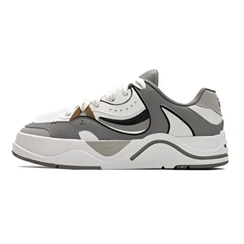 FILA FUSION 50 50 Abrasion Resistant Breathable Low top Skateboard Shoes Men's White Gray
