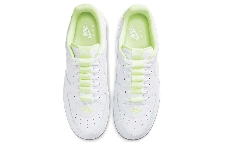 Кеды Nike Air Force 1 Double Air (бело-желтые) — 白荧光黄 — фото 4