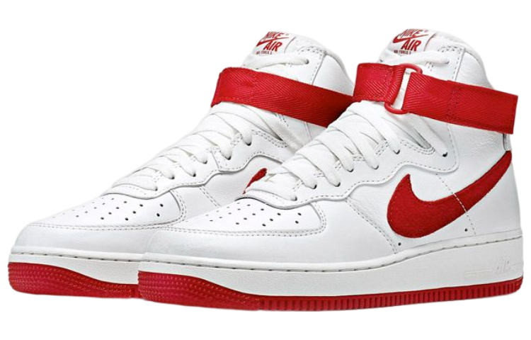 Кроссовки Nike Air Force 1 Nai KE (бело-красные) — фото 3
