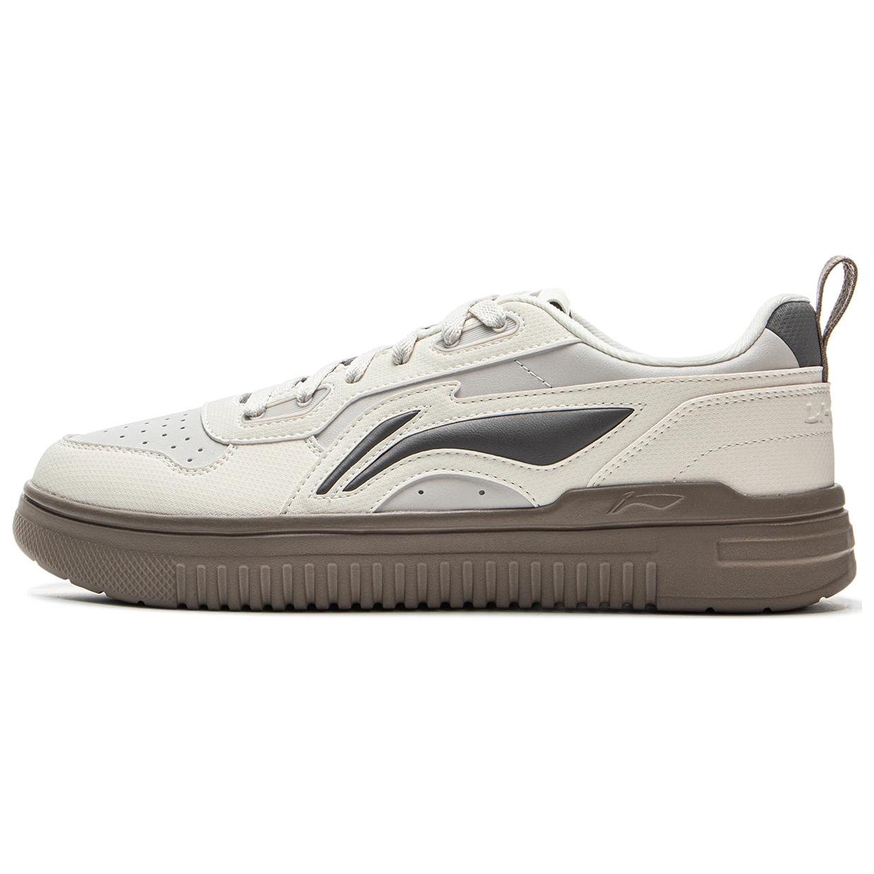 Li Ning Cyan Cloud Cushioning Lightweight Breathable Low top Skateboard Shoes Men's Beige Brown