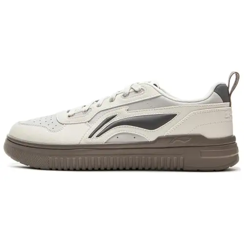 Li Ning Cyan Cloud Cushioning Lightweight Breathable Low top Skateboard Shoes Men's Beige Brown