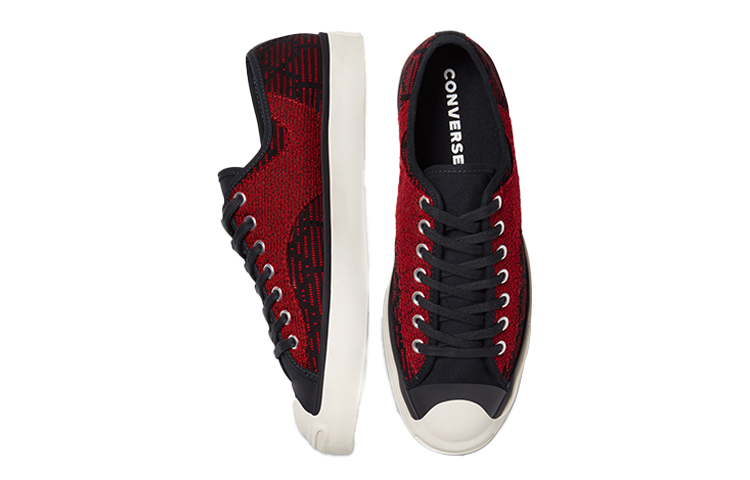 Кеды Converse Jack Purcell Rally (красно-черные) — фото 5