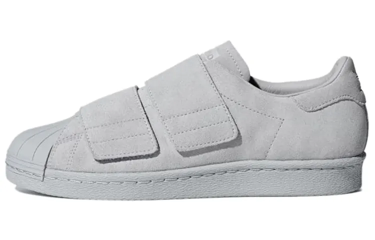 Adidas Originals Superstar 80s Cf Split Suede Trendy Abrasion Resistant Low top Skateboard Shoes Women's Gray