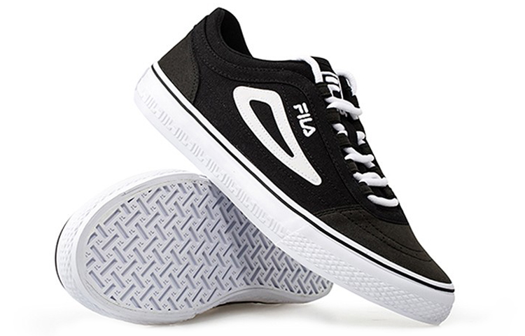 Женские кеды Fila FUSION Classic Boarder (черно-белые) — Чёрныйбелый — фото 4