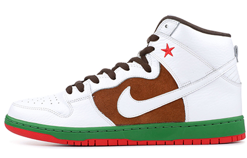 Кеды Nike Dunk SB Cali 2014 (бело-зелено-красные)