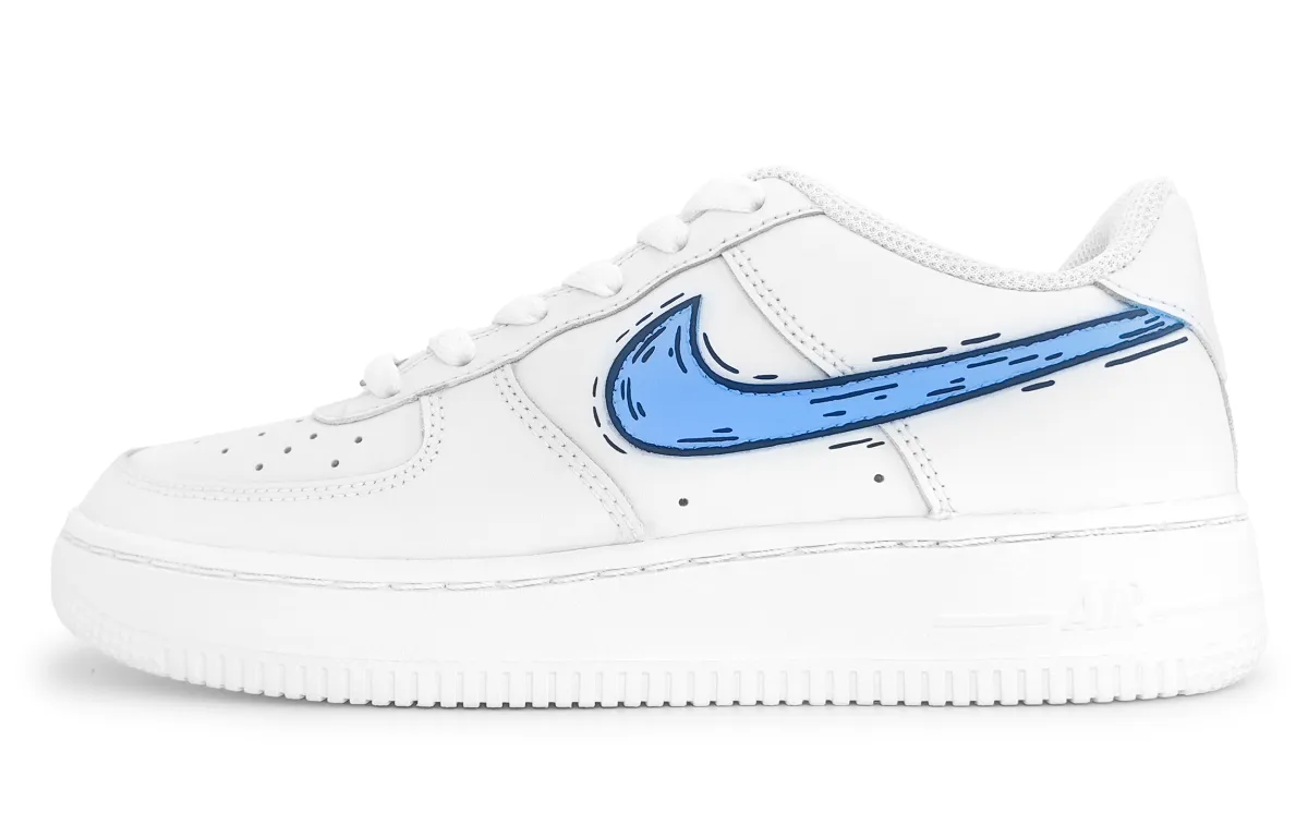 Nike Air Force 1 Slip Resistant Abrasion Resistant Low top Skateboard Shoes Unisex White