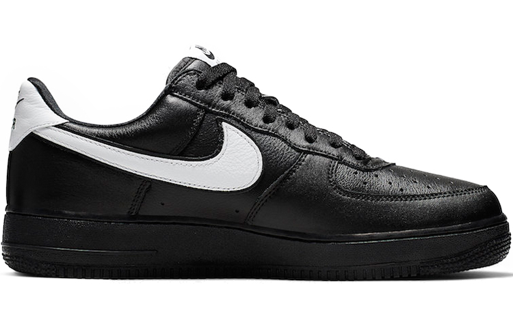 Кроссовки Nike Air Force 1 retro low qs black (черные) — Чёрныйбелый — фото 2