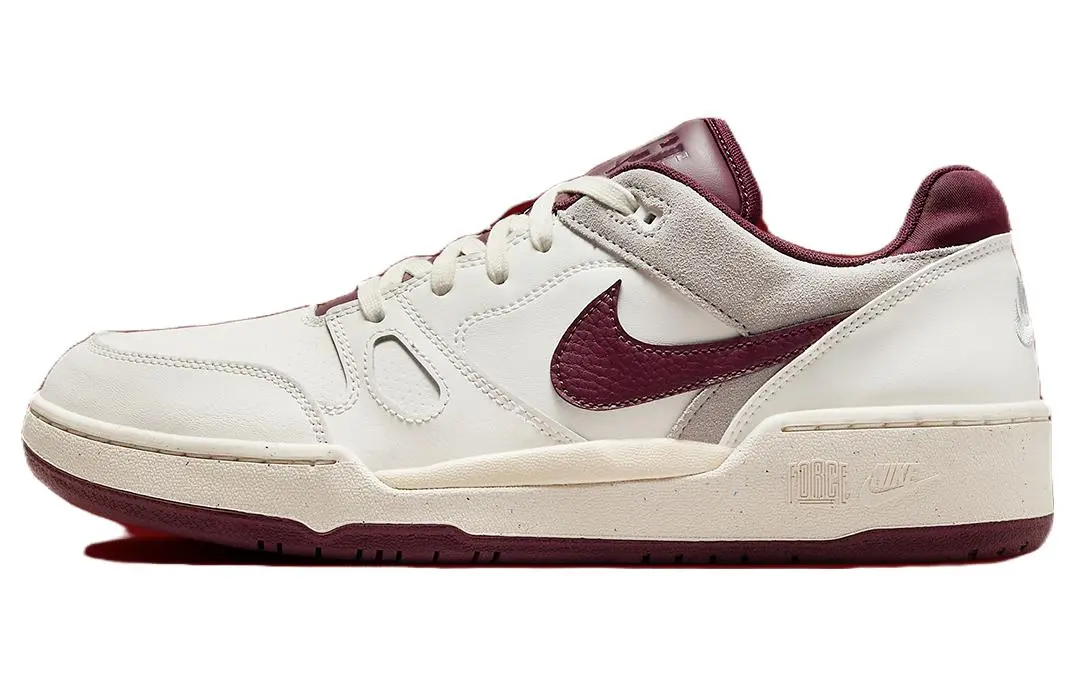 Nike Full Force Low top Skateboard Shoes Men's White Red