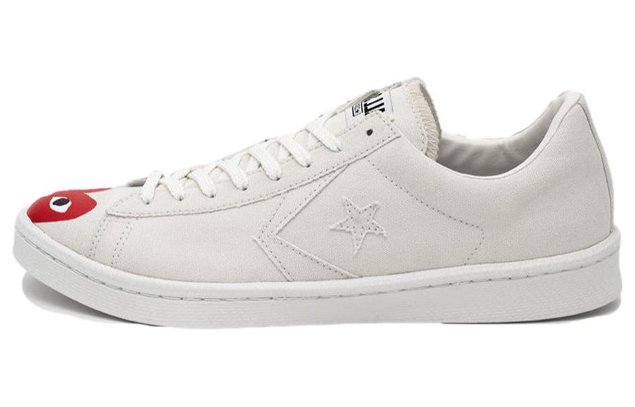 Кеды Converse × CDG Play Cons Pro Leather (бело-красные)