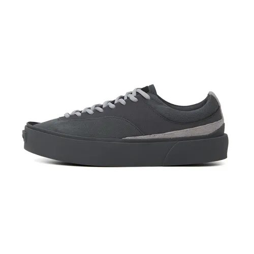 EQLZ EQUALIZER Fault 22 Low Canvas Low top Skateboard Shoes Unisex Black Obsidian Misprint