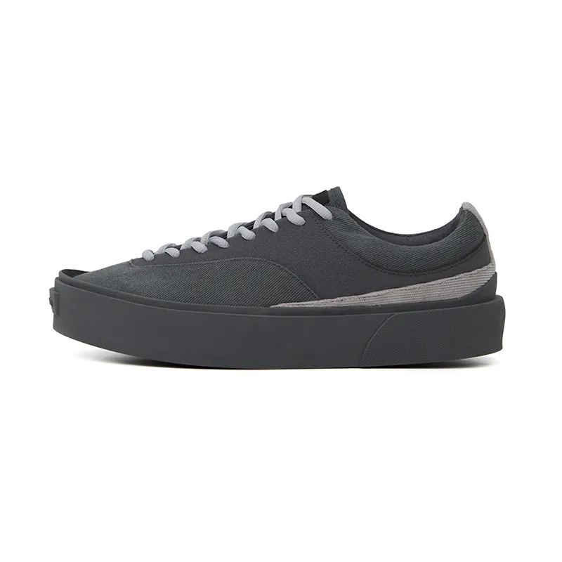 EQLZ EQUALIZER Fault 22 Low Canvas Low top Skateboard Shoes Unisex Black Obsidian Misprint