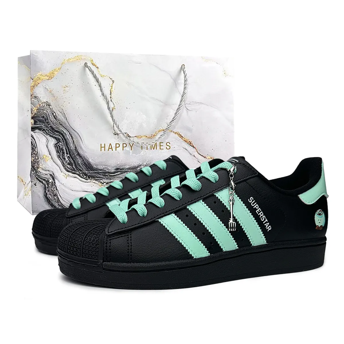 Adidas Originals Superstar 2 Green Grape Low top Skateboard Shoes Unisex Black Green
