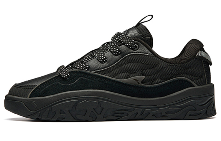 Anta Hot Height Increasing Height Increasing Low top Skateboard Shoes Men's Black Silver