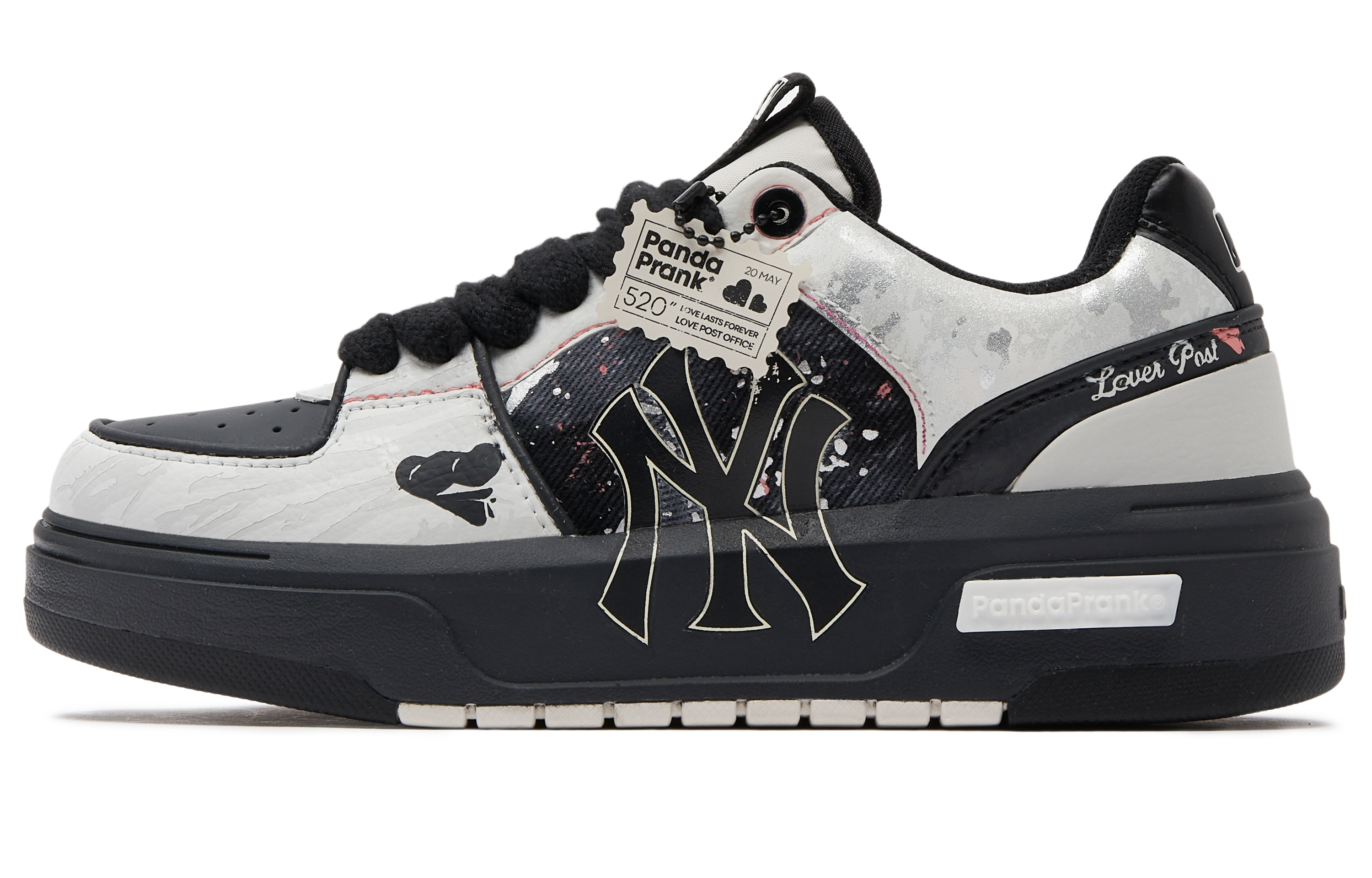 MLB Chunky Liner Panda Mischief, Special Project, Heartbeat Mail, Yanhui Black Casual Low top Skateboard Shoes Unisex
