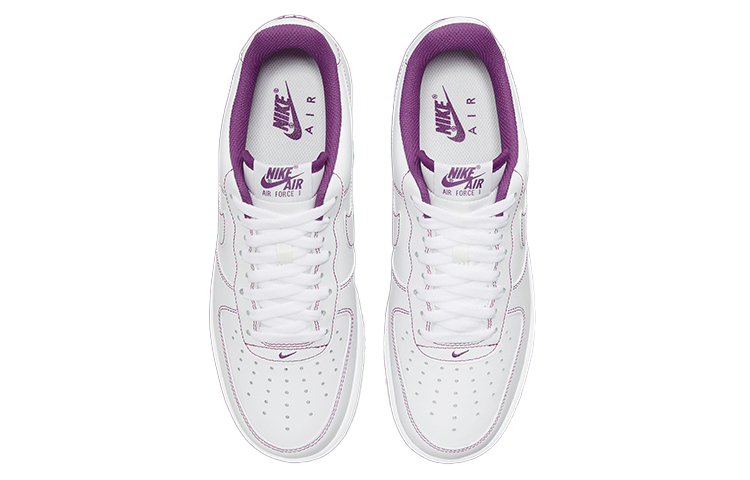 Мужские кроссовки Nike Air Force 1 "Viotech" (бело-фиолетовые) — Белый / фиолетовый — фото 4