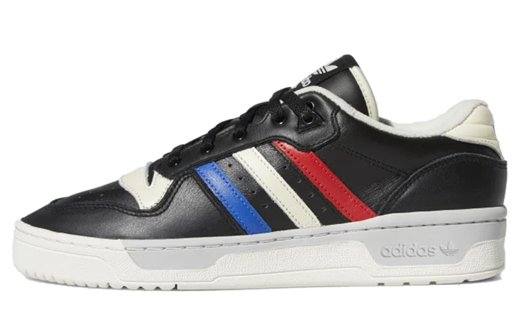 Унисекс кеды adidas originals Rivalry Low (черно-сине-красные) — фото 1