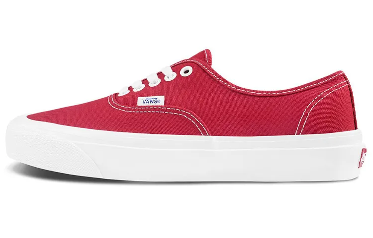 Vans Authentic OG LX Canvas Fashion Abrasion Resistant Low top Skateboard Shoes Unisex Red