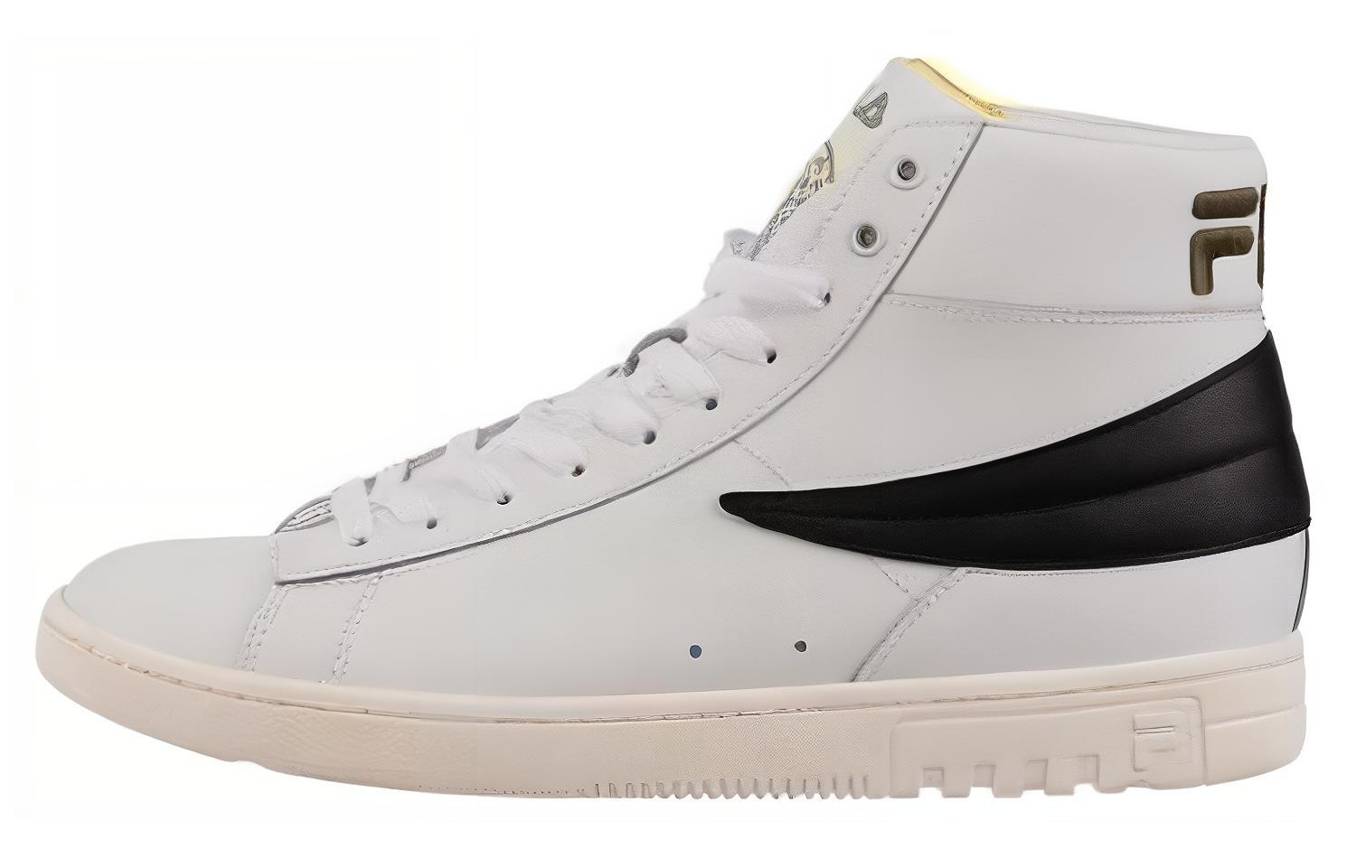 FILA High top Skateboard Shoes Unisex White Black