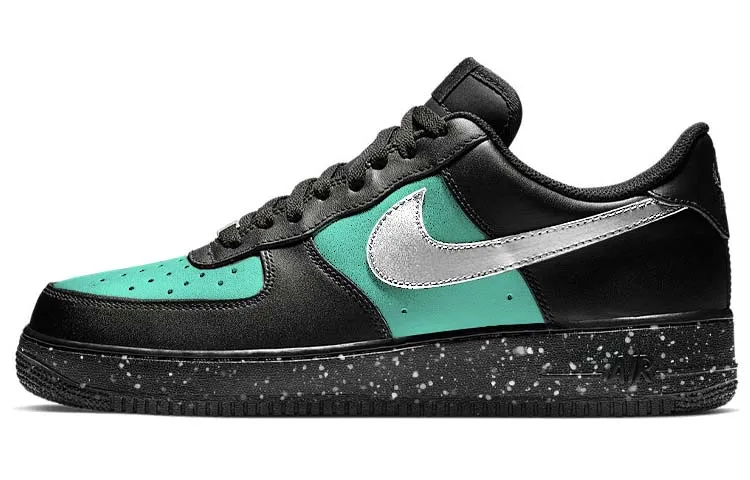 Nike Air Force 1 Low Blue, Baby's Breath, Black Warrior, Vintage Low top Skateboard Shoes Men's Black