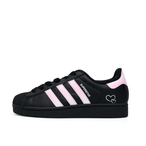Adidas Originals Superstar 2 Love Confession Balloons Black Shoelaces Leather Lightweight Low top Skateboard Shoes