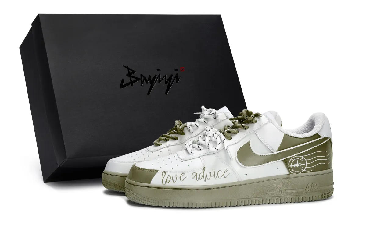 Nike Air Force 1 811 Manufacturing, Love's Advice White Coffee, Special Shoe Box Slip Resistant Abrasion Resistant