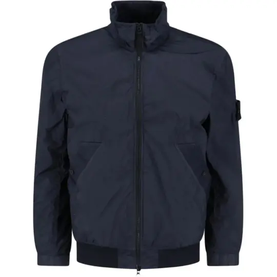 STONE ISLAND SS26 однотонная мужская водолазка с длинными рукавами и застежкой-молнией