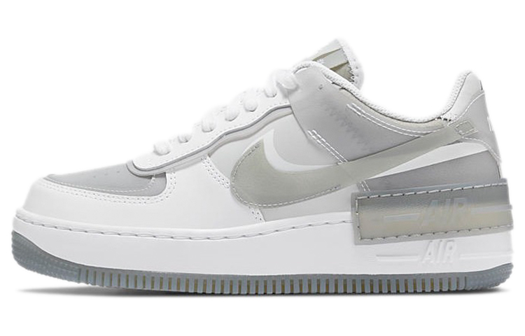 Женские кроссовки Nike Air Force 1 Shadow Particle Grey (серый / белый) — Серыйбелый — фото 1
