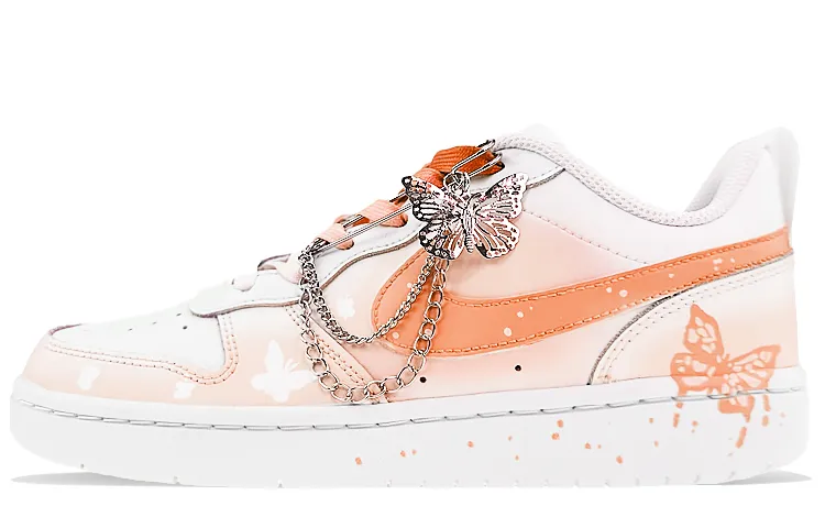 Nike Court Borough Skateboard Shoes Women's Low Top Orange