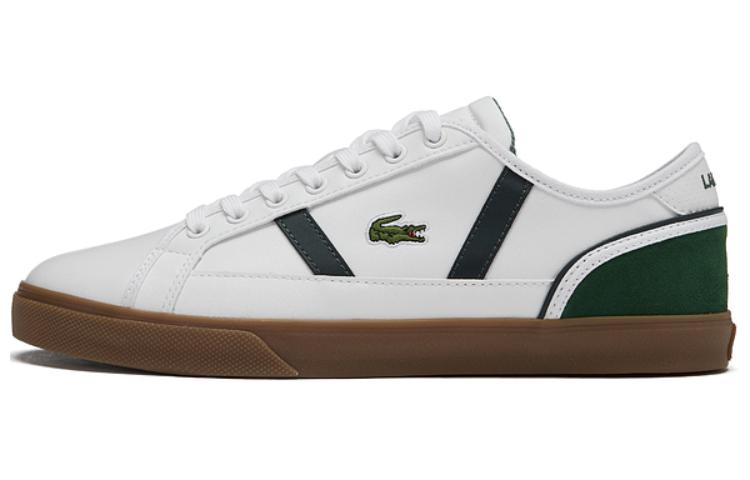 LACOSTE Leather, Cow Leather Low top Skateboard Shoes Men's White