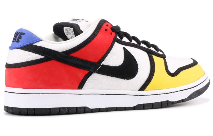 Мужские кеды Nike Dunk SB Piet Mondrian (разноцветные) — Оранжевый / чёрный — фото 3