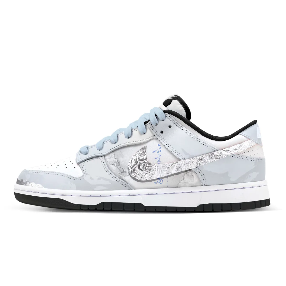 Nike Dunk Slip Resistant Abrasion Resistant Low top Skateboard Shoes Unisex Blue White