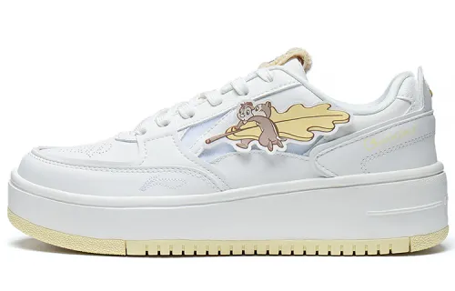 Disney x Li Ning LiNing X Disney Slip Resistant Abrasion Resistant Low top Skateboard Shoes Women's Mist White