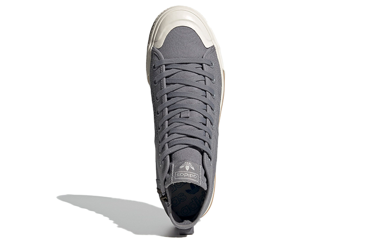Кеды adidas Nizza Hi Human Made (серо-коричневые) — фото 4