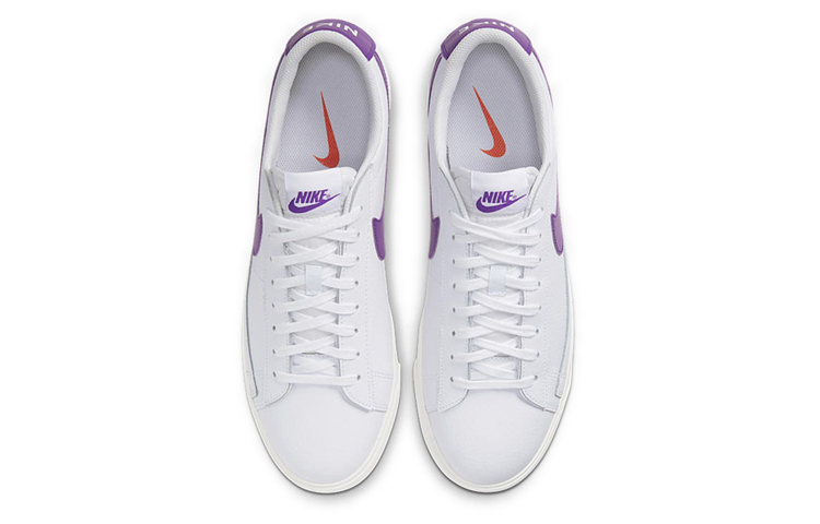 Кеды Nike Blazer "Voltage Purple" (бело-фиолетовые) — Белыйфиолетовый — фото 4
