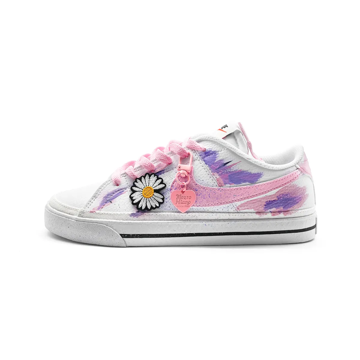 Nike Court Royale Pink Blue Petal Cushioning Low top Skateboard Shoes Women's Pink Purple White