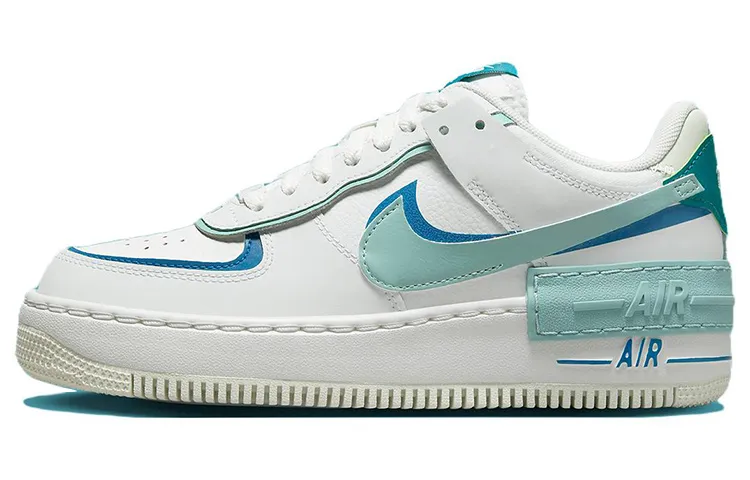 Nike Air Force 1 Shadow White Industrial Blue Teal Women's