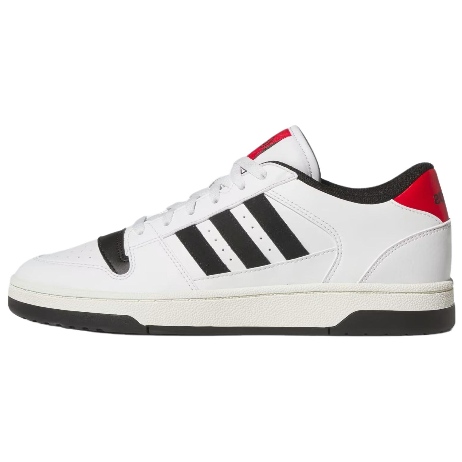 Adidas BREAK START Slip Resistant Abrasion Resistant Low top Skateboard Shoes Unisex White Black