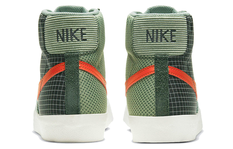 Мужские кеды Nike Blazer 77 Patch "Dutch Green" (зелено-оранжевые) — фото 5