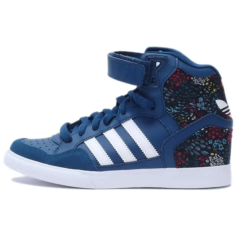 Adidas Originals Extaball Up Slip Resistant Abrasion Resistant High top Skateboard Shoes Women's Blue