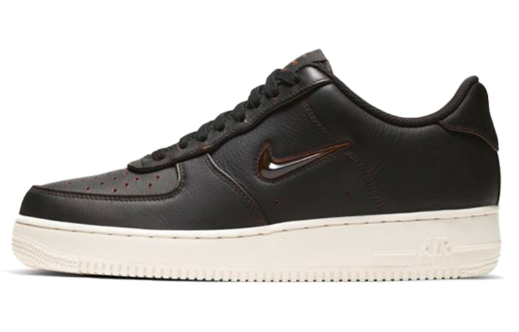 Мужские кеды Nike Air Force 1 Jewel Home & Away Black (черно-оранжевые) — фото 1