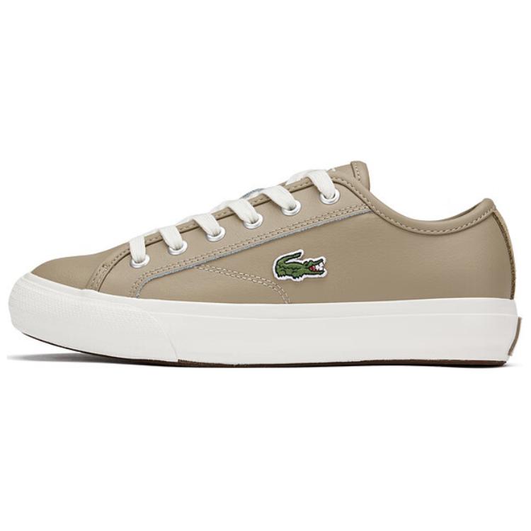 LACOSTE Universal comfortable non-slip low white sneakers, women's style