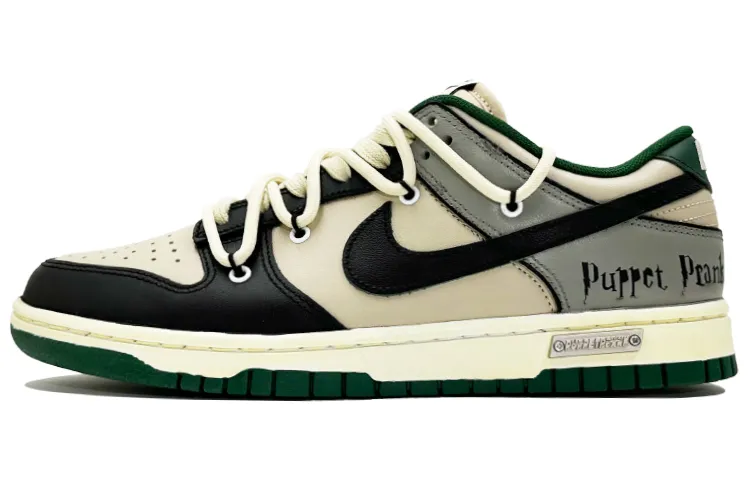 Nike Dunk Low top Skateboard Shoes Unisex Beige Black