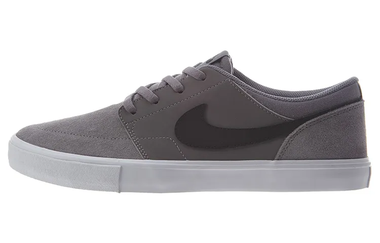 Nike SB Portmore Solar 2 Casual Abrasion Resistant, Lightweight, Balanced Low top Skateboard Shoes Men's Gray