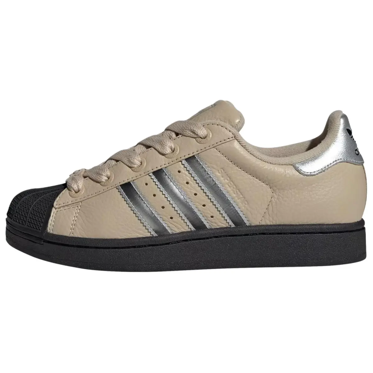 Adidas Originals Superstar 2 Leather Skateboard Shoes Women's Khaki Brown