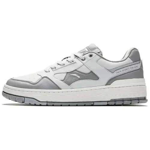 Anta Wei Peak Coverage Slip Resistant And Abrasion Resistant Low top Skateboard Shoes Men's Gray