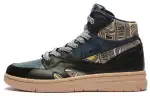 Li Ning Cushioning Slip Resistant High top Skateboard Shoes Women's Blue Black