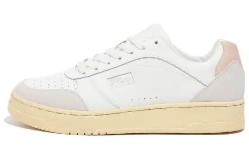 FILA Targa Classic Low top Skateboard Shoes Unisex White Beige Korean Style